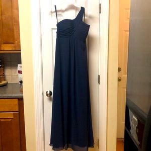 Bill Levkoff Navy Evening Gown